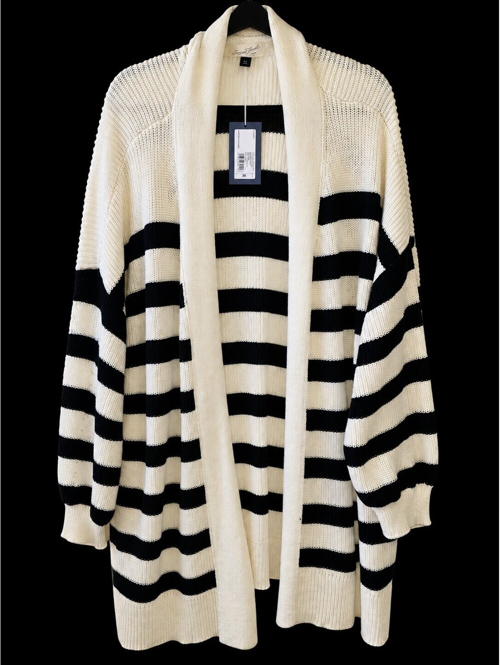 Universal Threads women's 3X striped open front cardigan sweater